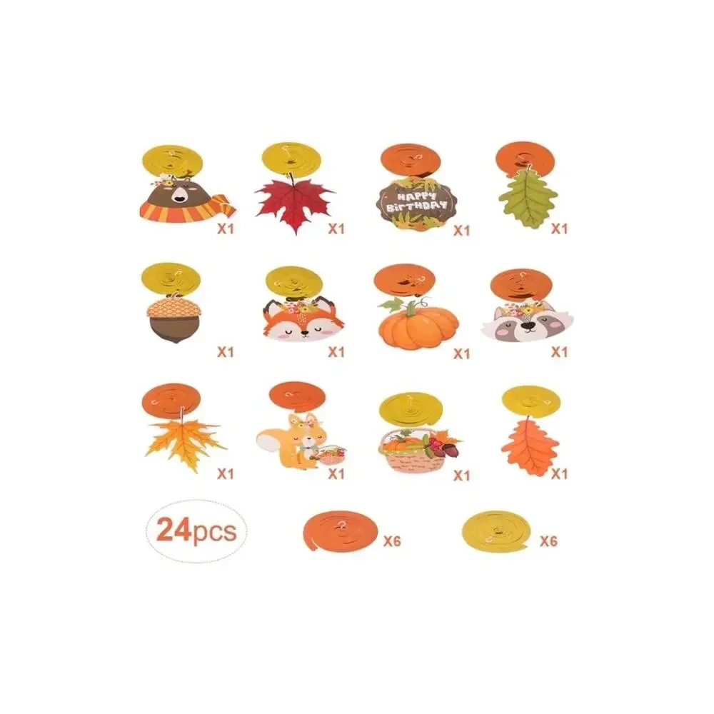 Fall Hanging Swirls Thanksgiving & Halloween Party Ceiling Decorations Set
